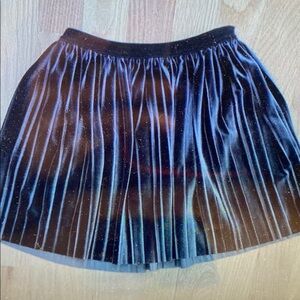 Elegant Black Velvet Kids Skirt